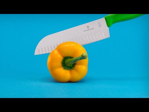 Conjunto com 2 Facas para Verduras Serra Laranja 8cm Swiss Classic