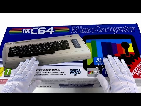 The new C64 Maxi Full Size ASMR Unboxing No Talking Commodore 64 Gameplay Winter Games Boulder Dash