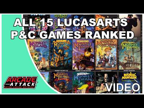 All 15 LucasArts Point-&-Click Adventure Games Ranked - VIDEO VERSION