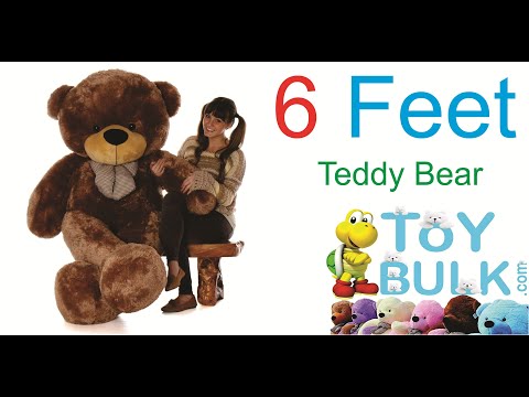 Toy bulk real 6-5 feet giant coffee brown teddy bear 78 inch...