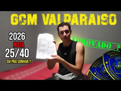 GCM Valparaiso 2026, prova veio muito difícil !