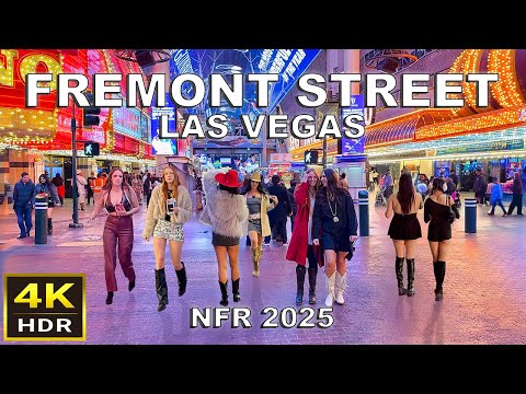 Fremont Street Las Vegas Walking Tour | NFR 2025 | December 2025 | Downtown Las Vegas