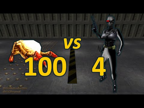 100 Headcrabs vs 4 Assassins - Half-Life Retro Battles