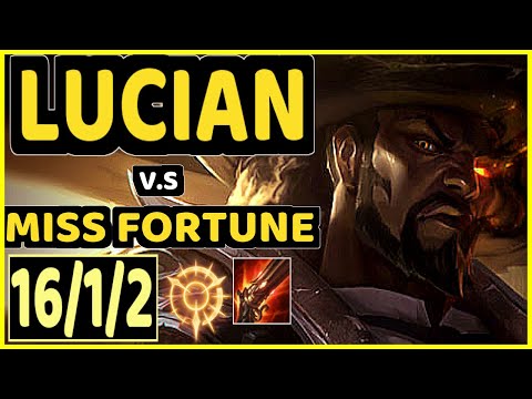 CHRISBERG (LUCIAN) vs MISS FORTUNE - 16/1/2 KDA BOTTOM ADC CHALLENGER GAMEPLAY - EUW