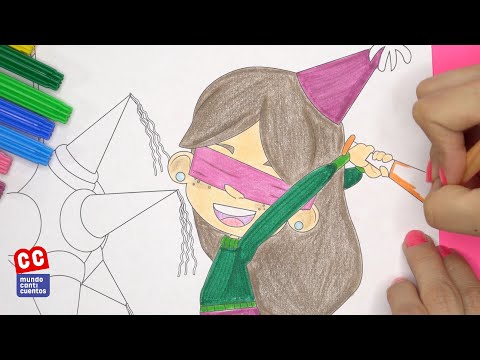 Rompe La Piñata, Video Coloreable, Canticuentos - Mundo Canticuentos