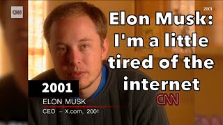 Young Elon Musk - Interview 2001 - I&#39;m a little tired of the internet