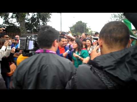 Mexico celebrations outside Wembley after beating Senegal (Mexico 4 - 2 Senegal) #Olympics2012