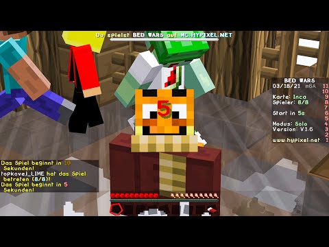 Paluten is playing a round of SOLO Minecraft Bedwars after 5 years
