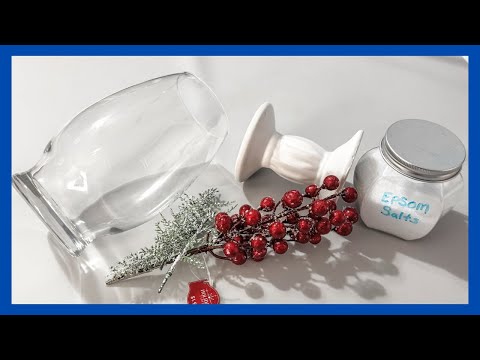 Snowy Vase DIY || Christmas Decor Craft || Just 1 Quick DIY 