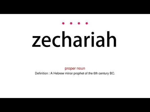 How to pronounce zechariah - Vocab Today