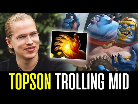 Topson TROLLING in SEA pubs - OGRE MAGI Mid w/ Classic MIDAS Build DOTA 2