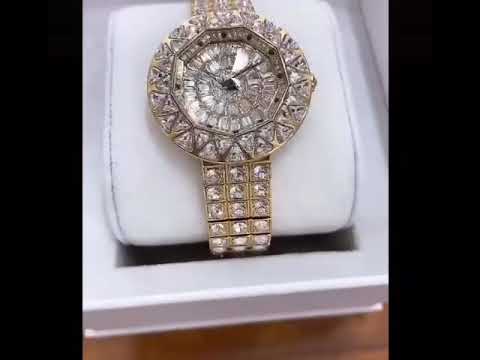 Radiant brilliance: crystal diamond watch - timepiece of ele...