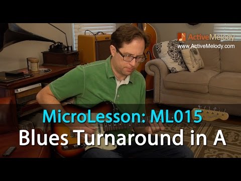 Learn a Blues Turnaround in the Key of A - Blues Guitar Lesson - MicroLesson 015