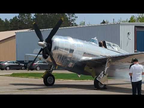 P-47-23 start-up on first test flight. Greatest sound ever