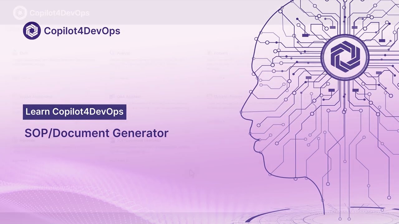 SOP/Document Generator I Copilot4DevOps Features