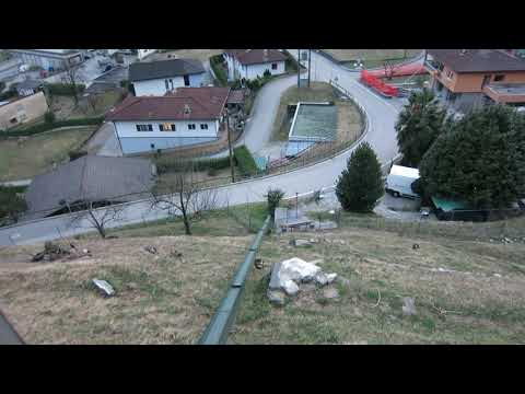 Privater Schrägaufzug Grono Colomber - Talfahrt 2015