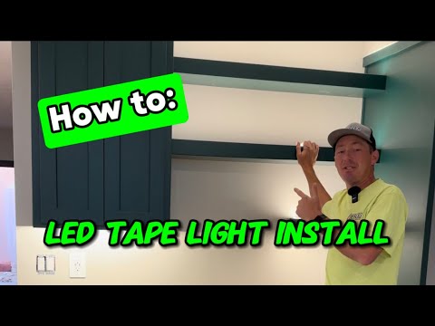How to install LED tape light for under cabinet and floating shelves