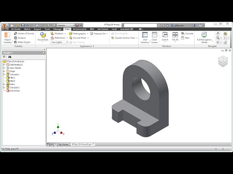 Inventor Tutorial with Isometric Sketches – Intermediate part 18 of 20