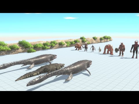2 Mosasaurus with Purussauruss vs Faction Without Boss | Animal Revolt Battle Simulator