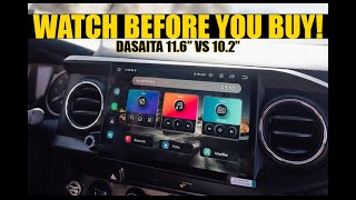 Dasaita Android HEADUNIT 10.2" VS The NEW 11.6" DISPLAY | WATCH BEFORE YOU BUY TO SEE THE DIFFERENCE