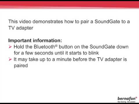 How to pair a SoundGate to a TV Adapter