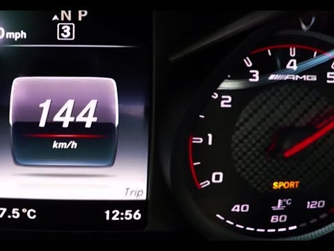 2015 Mercedes-AMG C63S Limousine (W205) 0-100 kmh kph 0-60 mph Tachovideo Acceleration