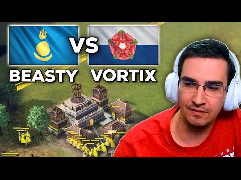 Beasty Goes For a Mongol Imperial Rush vs Vortix in AOE4...