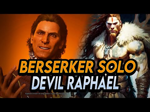 Baldur's Gate 3: Berserker (Thrower) solo Raphael | Tactician Mode
