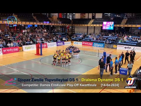 Volleybal Dames Eredivisie KF: Djopzz Zwolle Topvolleybal D1 - Draisma Dynamo D1 [14-04-2024]