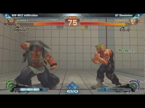[EVO 2012 SSFIV AE Top 32] WW MCZ Infiltration (Gouken) vs BT Dieminion (Guile)