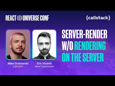 How you can Server-Render without Rendering on the Server — Mike Grabowski, Eric Vicenti | RUC 2024