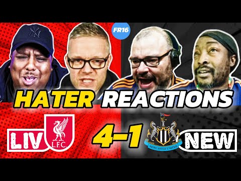 LIVERPOOL'S RIVAL'S & HATERS SALTY 🤣 REACT TO LIVERPOOL 4-1 NEWCASTLE | PREMIER LEAGUE FAN REACTION