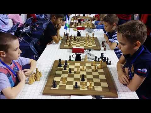 2018-06-24 Kolesov - Cherniaev World Cadet Chess Blitz Campionship in Minsk
