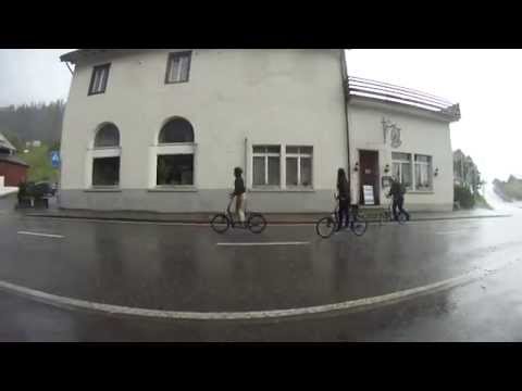 Waiting for the postal bus 101 in Beatenberg