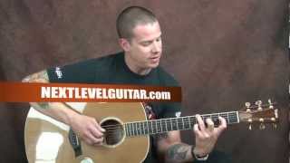 Learn Dave Matthews acoustic inspired song chords strumming Crash style guitar lesson