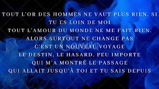 Céline Dion - Tout l&#39;or des hommes (Lyrics / Paroles)
