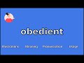OBEDIENT - Meaning and Pronunciation