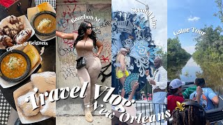 TRAVEL VLOG | NEW ORLEANS ⚜️| SECOND LINE PARADE • SWAMP GATOR TOUR •BOURBON ST. | Gina Jyneen VLOGS