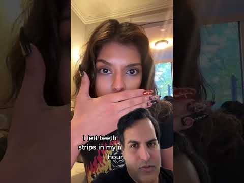 Girl leaves teeth whitening gel WAY too long on teeth🤯#TeethWhitening #WhiteningGel #Teeth ￼
