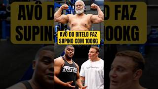 ESTE É O VÔTELO, O AVÔ DO BITELO NATURAL QUE FAZ SUPINO COM 100 KG E TEM UMA BENGALA QUE PESA 30KG!!