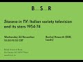 Stasera In TV Italian Variety Television And Its Stars 1954 74