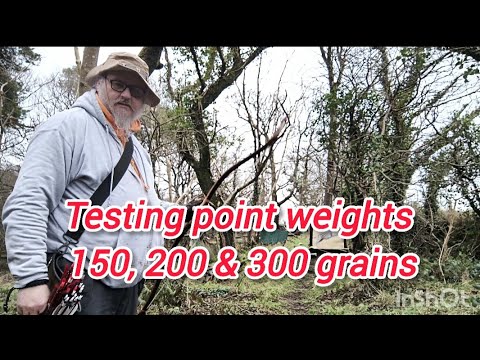 Testing point weights 150, 200 & 300 grains with YMG & CJG KTB Korean bows