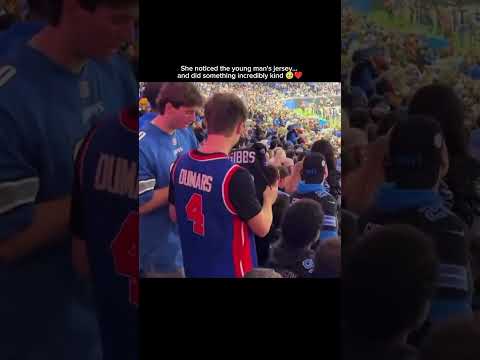 She noticed the young man's jersey... and did something incredibly kind 🥹❤️