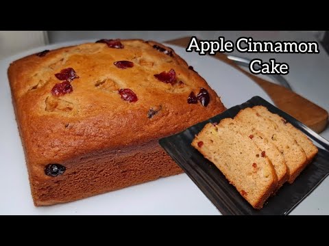 Apple Cinnamon Cake | Eggless & Without Oven | Healthy Delicious Fruit Cake | Christmas Cake |
