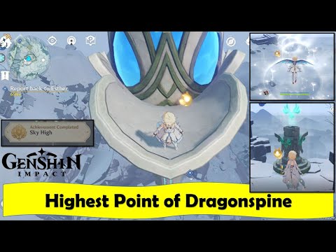 This is the Highest Pillar of Dragonspine Summit | Unlock 'Sky High' Achievement | Genshin Impact