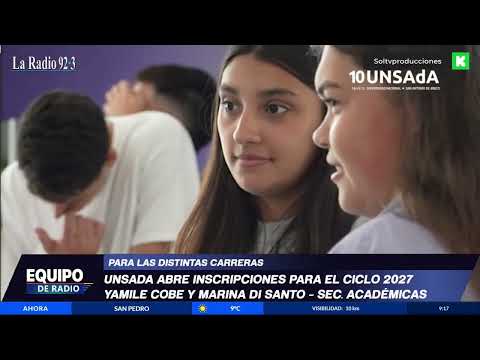 UNSADA abre su inscripcion para el periodo 2027
