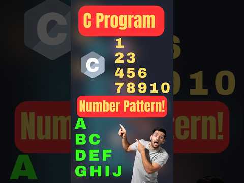 Floyd’s Triangle in C | Pattern Printing Program for Beginners in C🚀 #shorts #cprogramming #ytshorts