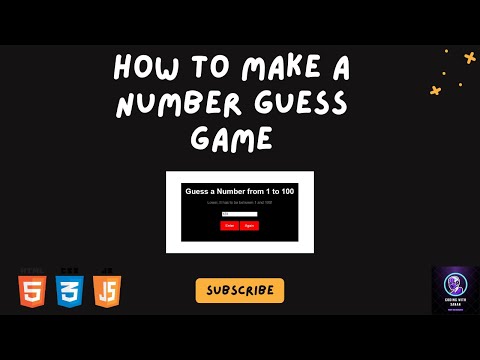 How To Make A Number Guessing Game With Html Css Javascript Javascript Tutorial