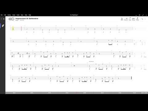 Impressioni di Settembre ( P.F.M. ) ,Tablatura e base Senza Basso - Backing bass track - NO BASS