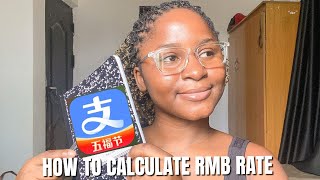 HOW TO CALCULATE CURRENT RMB RATE